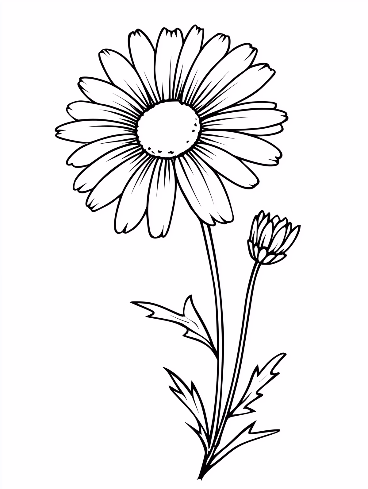 Daisy Flower with Bud