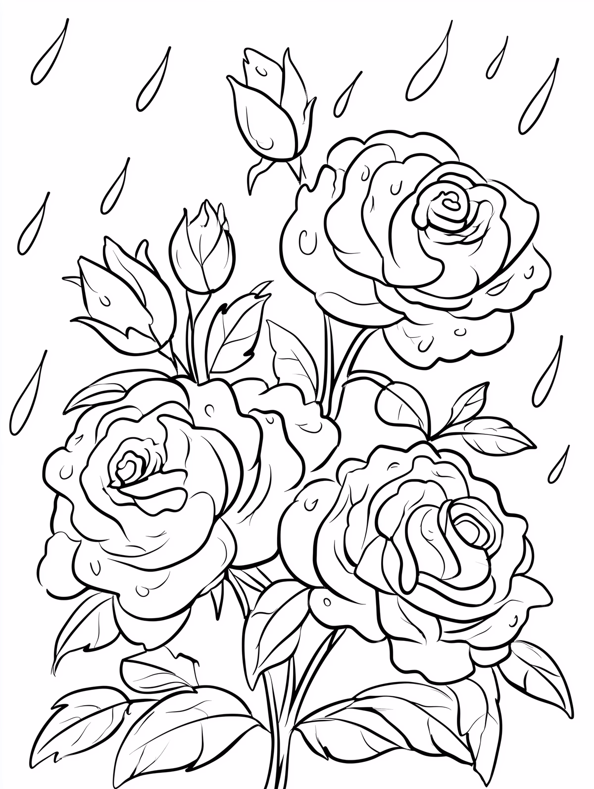 Roses in Rain