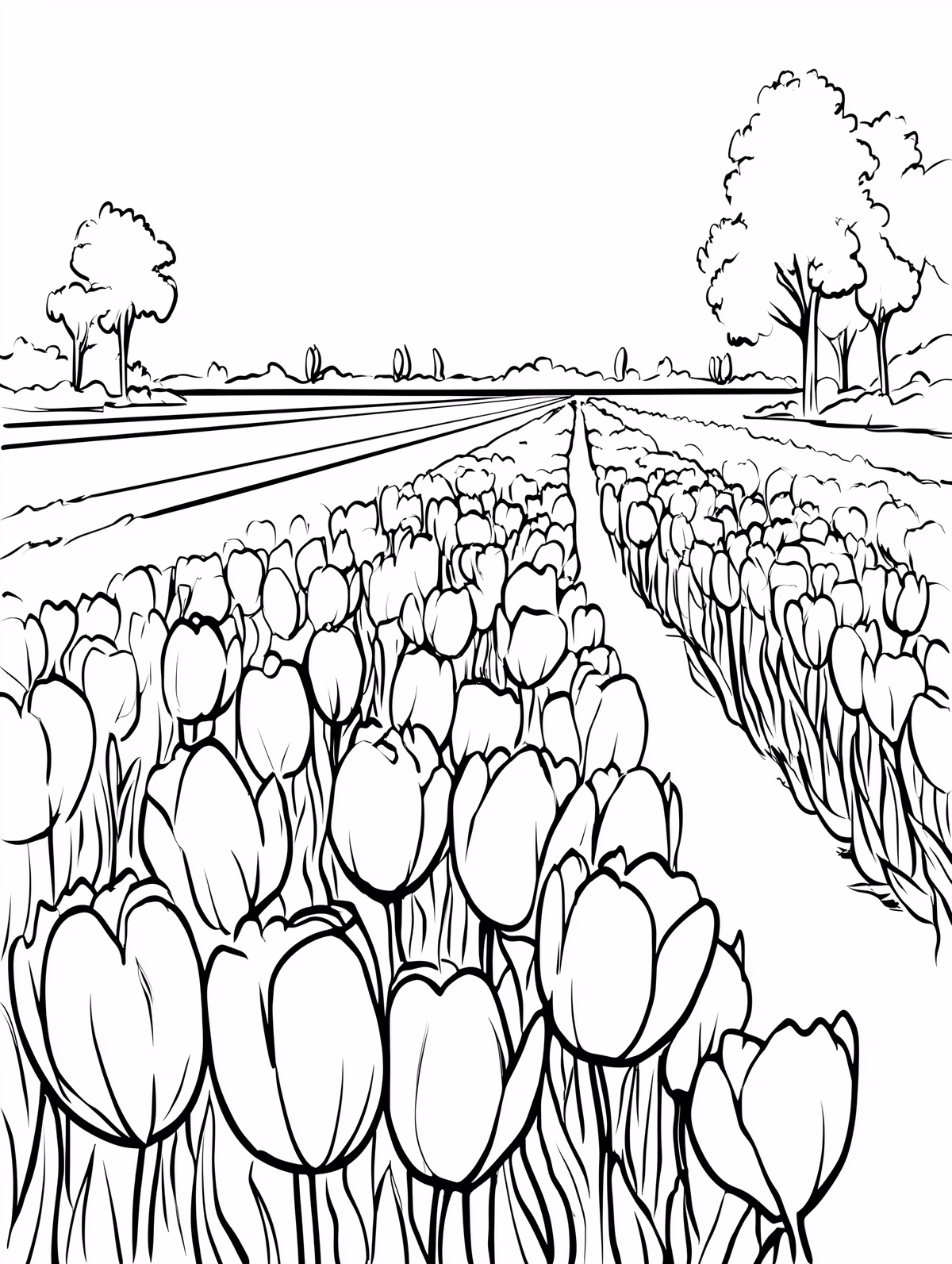 Tulip Field Landscape