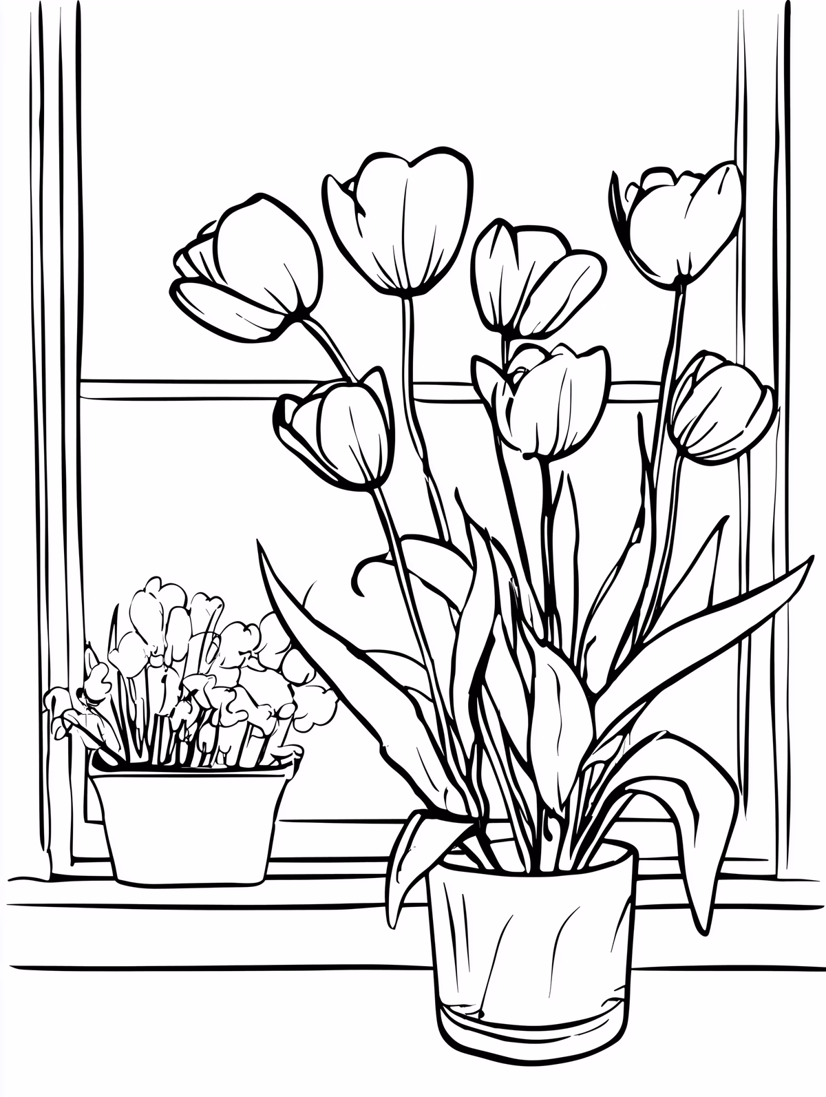Tulips on Windowsill