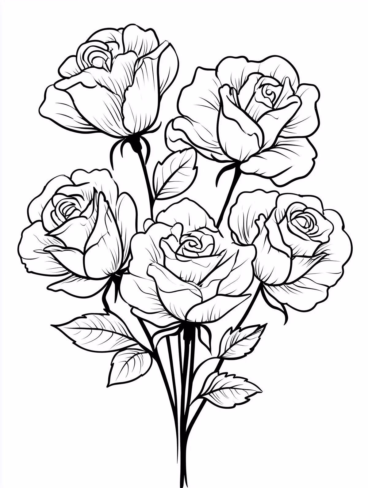 Bouquet of Roses Detailed
