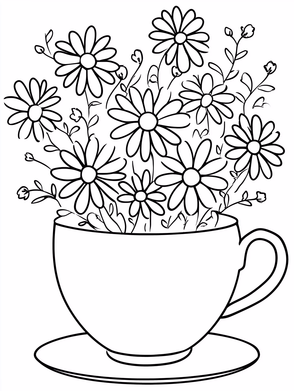 Daisies in Teacup Bouquet