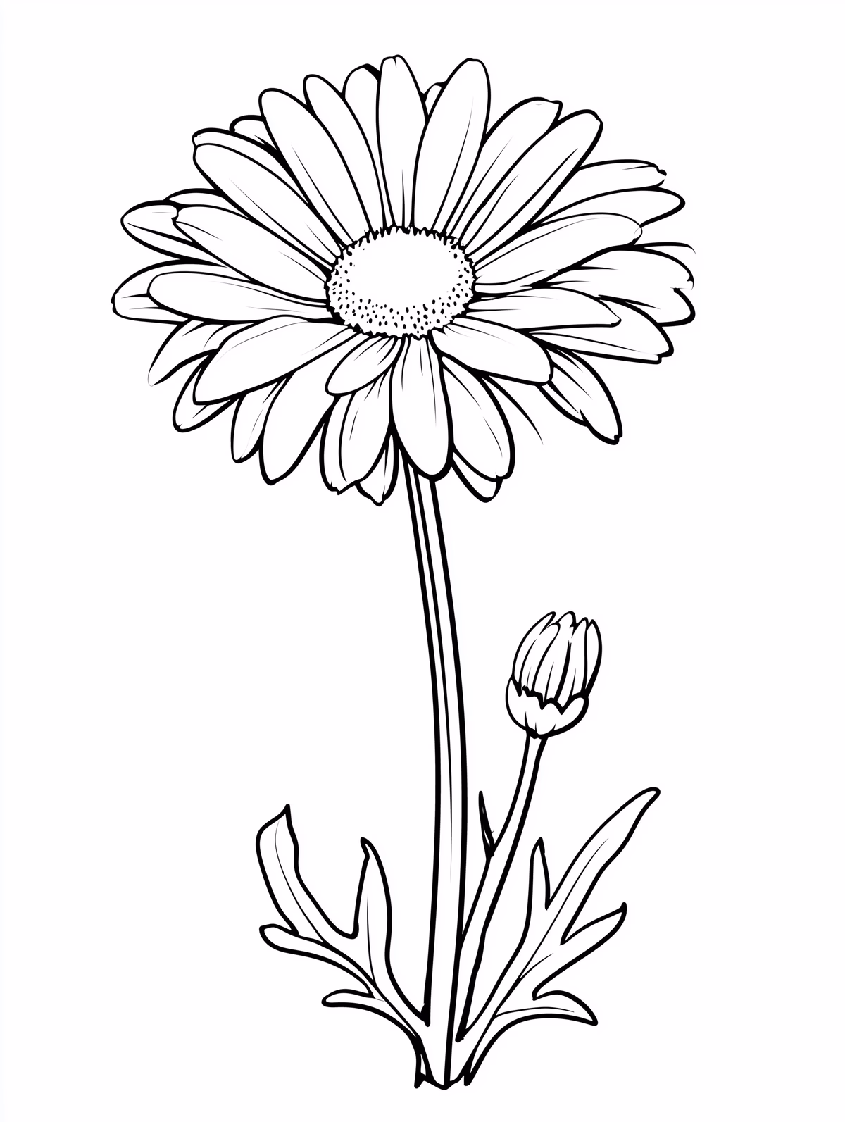 Gerbera Daisy Single Flower with Bud