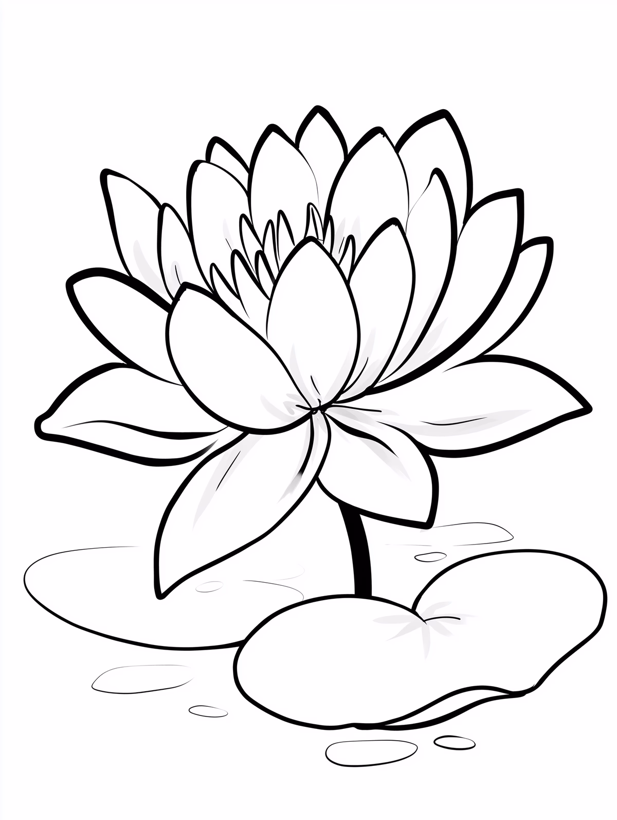 Lotus Flower on Water Lily Pad