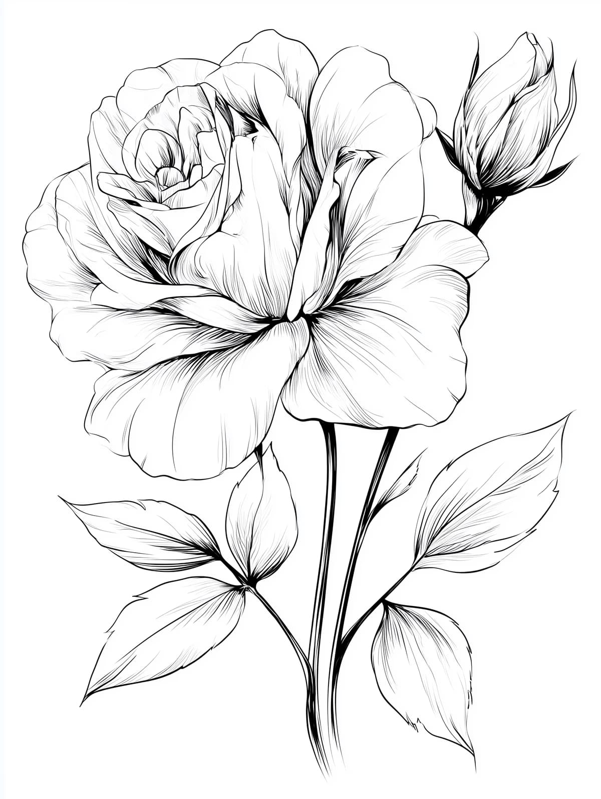 Peony Rose with Buds
