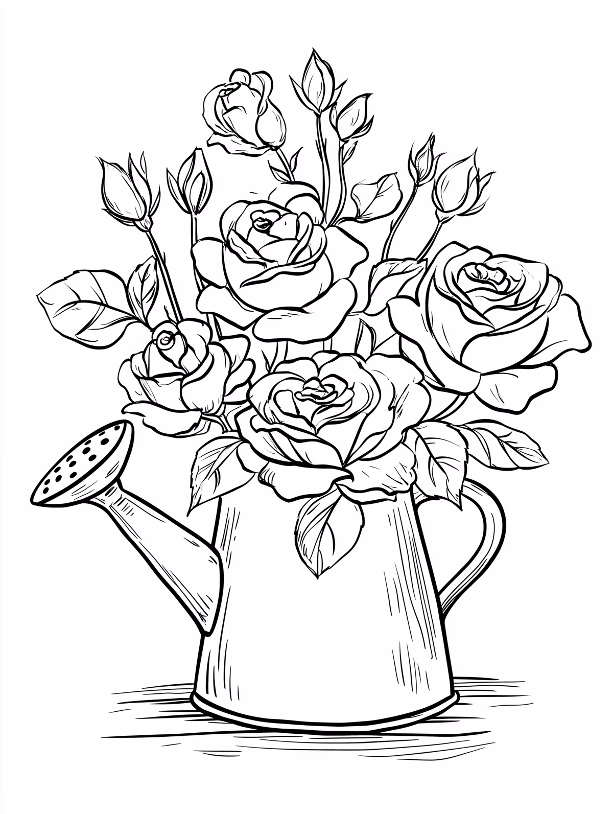 Roses in Watering Can