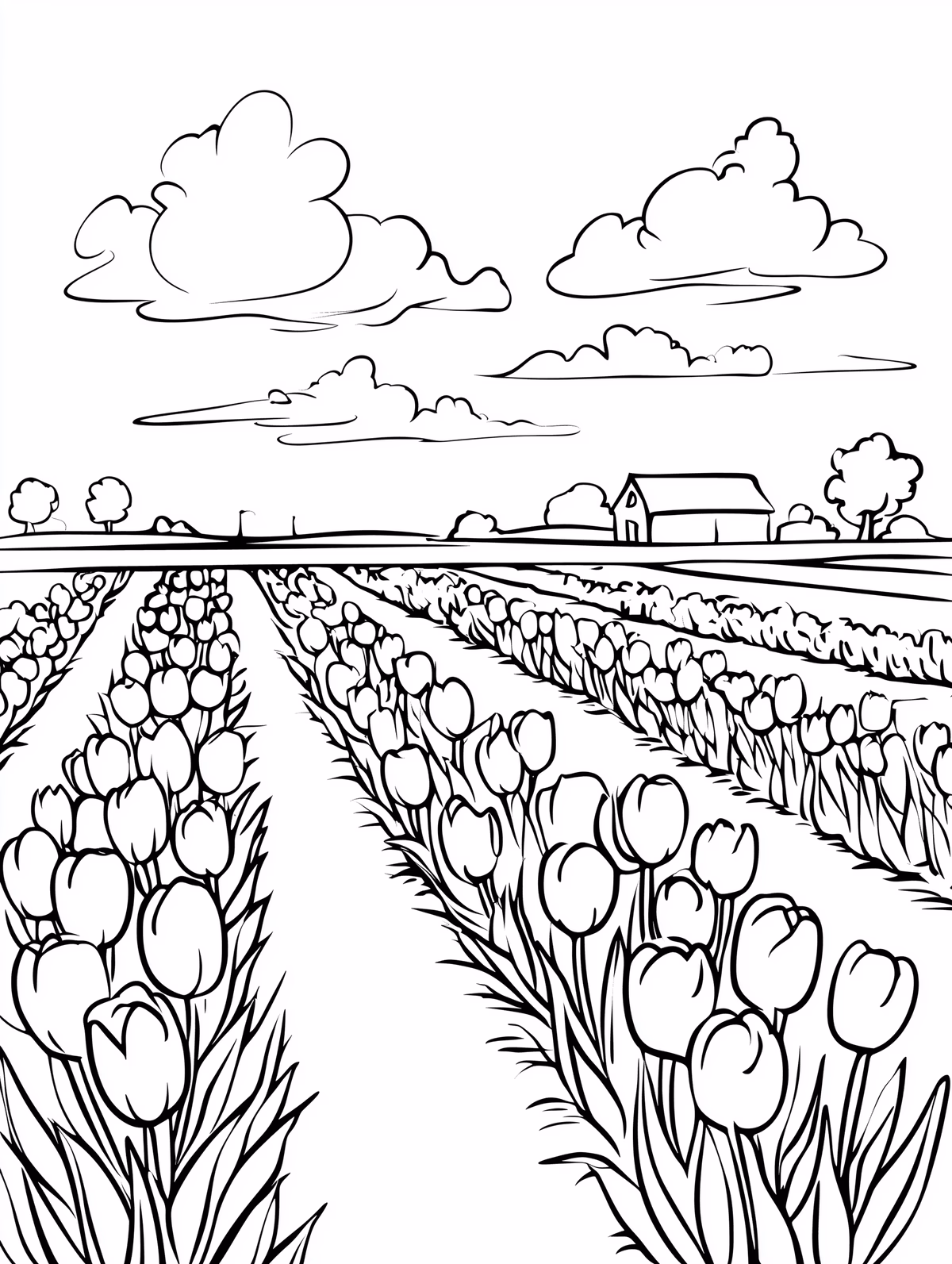 Tulip Field Farm Landscape